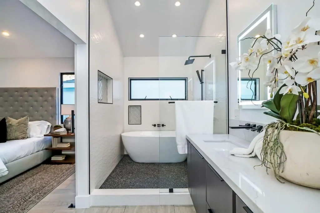 Haltom City, TX 1 Kitchen and bathroom remodeling in Haltom City featuring a luxury bathroom renovation with walk-in shower and elegant tile finishes