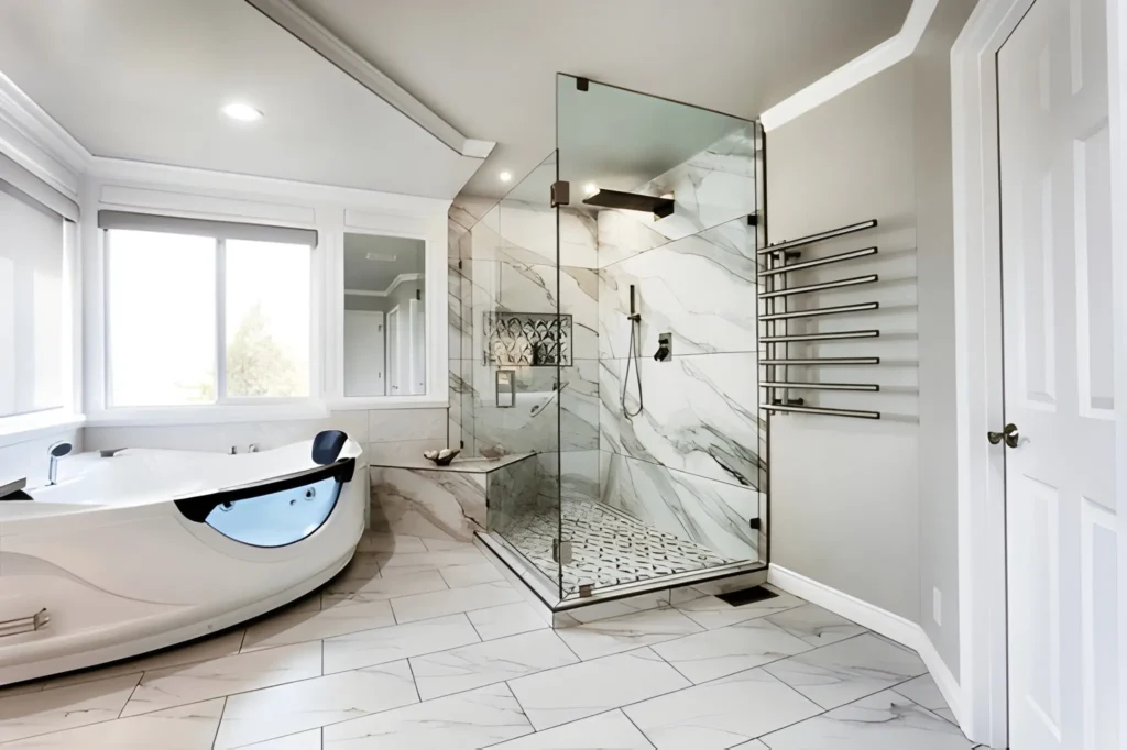 Bathroom Remodeling Southlake displaying premium tile installation with detailed craftsmanship and clean finish