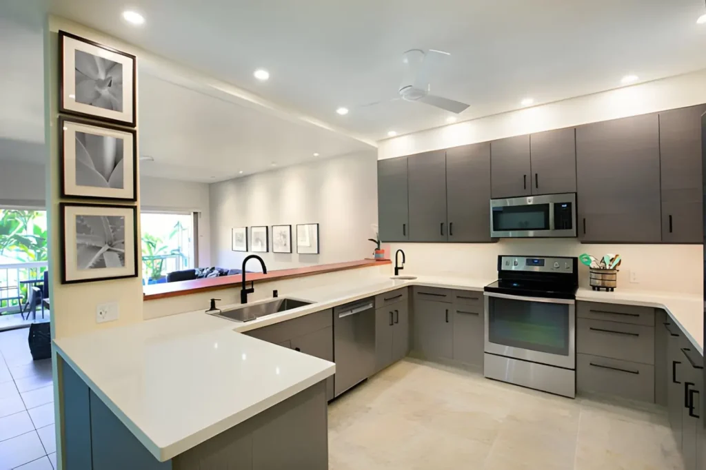Dallas 1 Luxury cabinetry and island installation during Kitchen and bathroom remodeling in Dallas